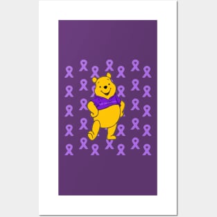 Bear with IBD Awareness shirt and ribbons Posters and Art